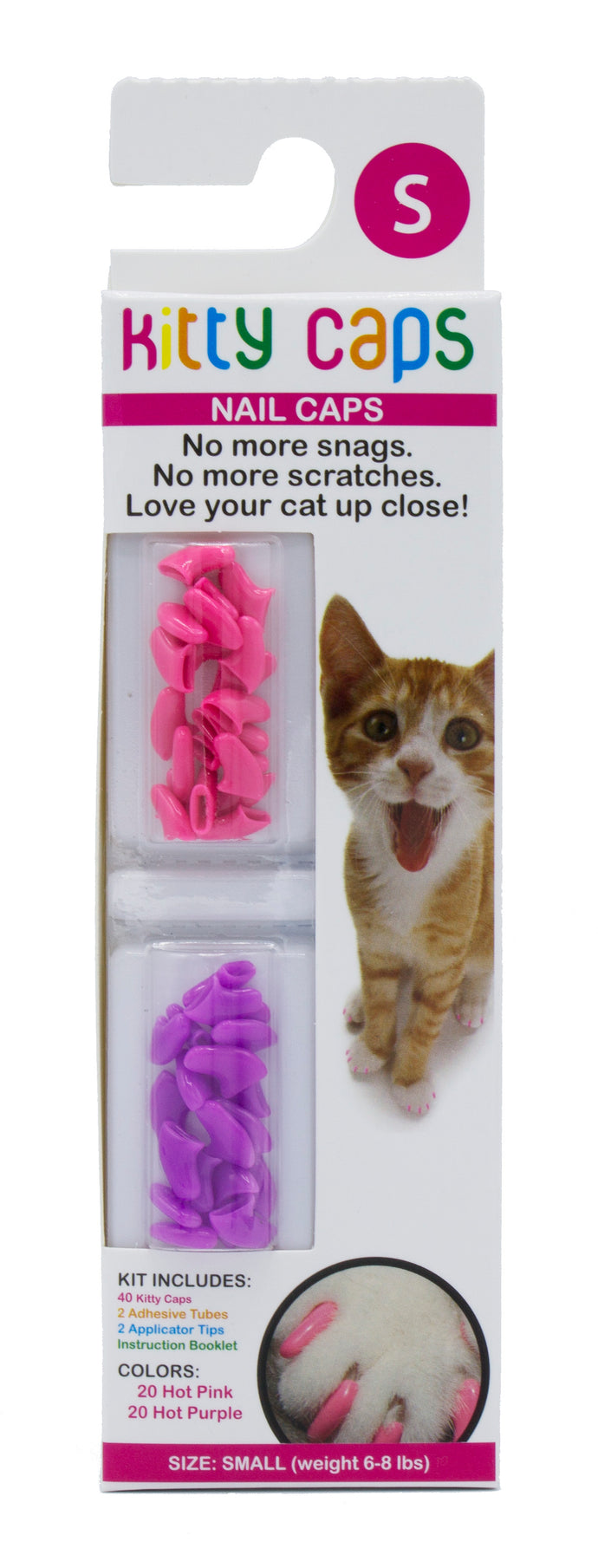 20pcs Cat Nail Colorful Cat Nail Covers Cat Nail Decor Includes Glue  Applicators | Buy , Save | Temu